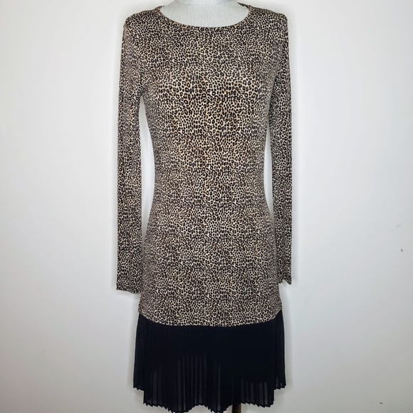 Michael Kors Dresses & Skirts - NWT Michael Kors Leopard Print Dress Black Trim